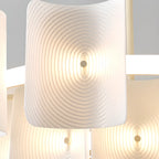 Lustre moderne à LED avec lecteur d'empreintes digitales et variateur à trois vitesses