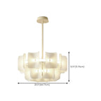 Lustre moderne à LED avec lecteur d'empreintes digitales et variateur à trois vitesses