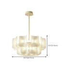 Lustre moderne à LED avec lecteur d'empreintes digitales et variateur à trois vitesses