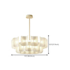Lustre moderne à LED avec lecteur d'empreintes digitales et variateur à trois vitesses