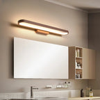 Applique murale LED moderne droite couleur café pour salle de bain, câblée