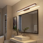 Applique murale LED moderne droite couleur café pour salle de bain, câblée