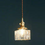 Suspension cubique moderne en verre transparent pour salon