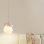 Lampada a sospensione per bambini a forma di coniglio e luna 3D dimmerabile per cameretta