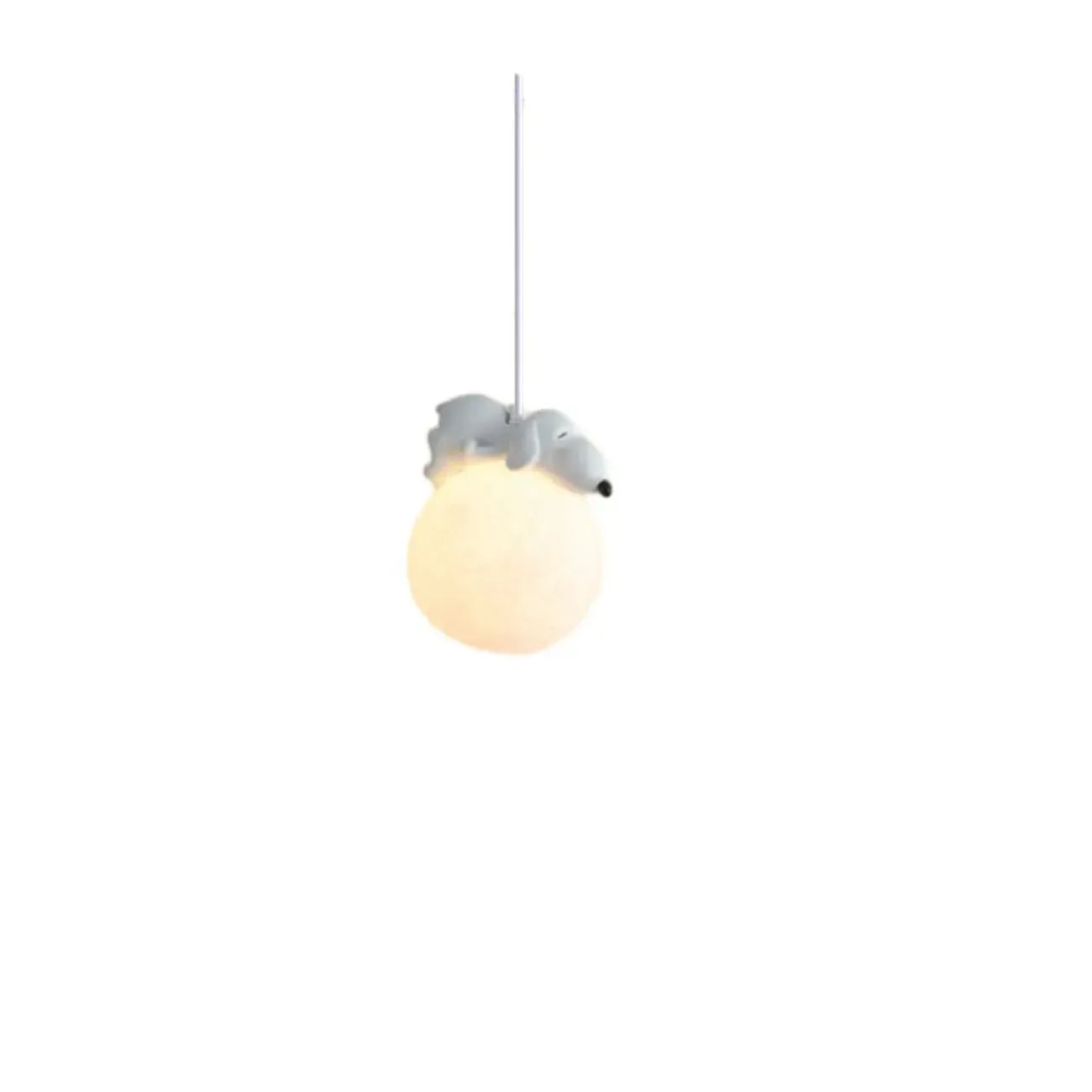 Lampada a sospensione per bambini a forma di coniglio e luna 3D dimmerabile per cameretta