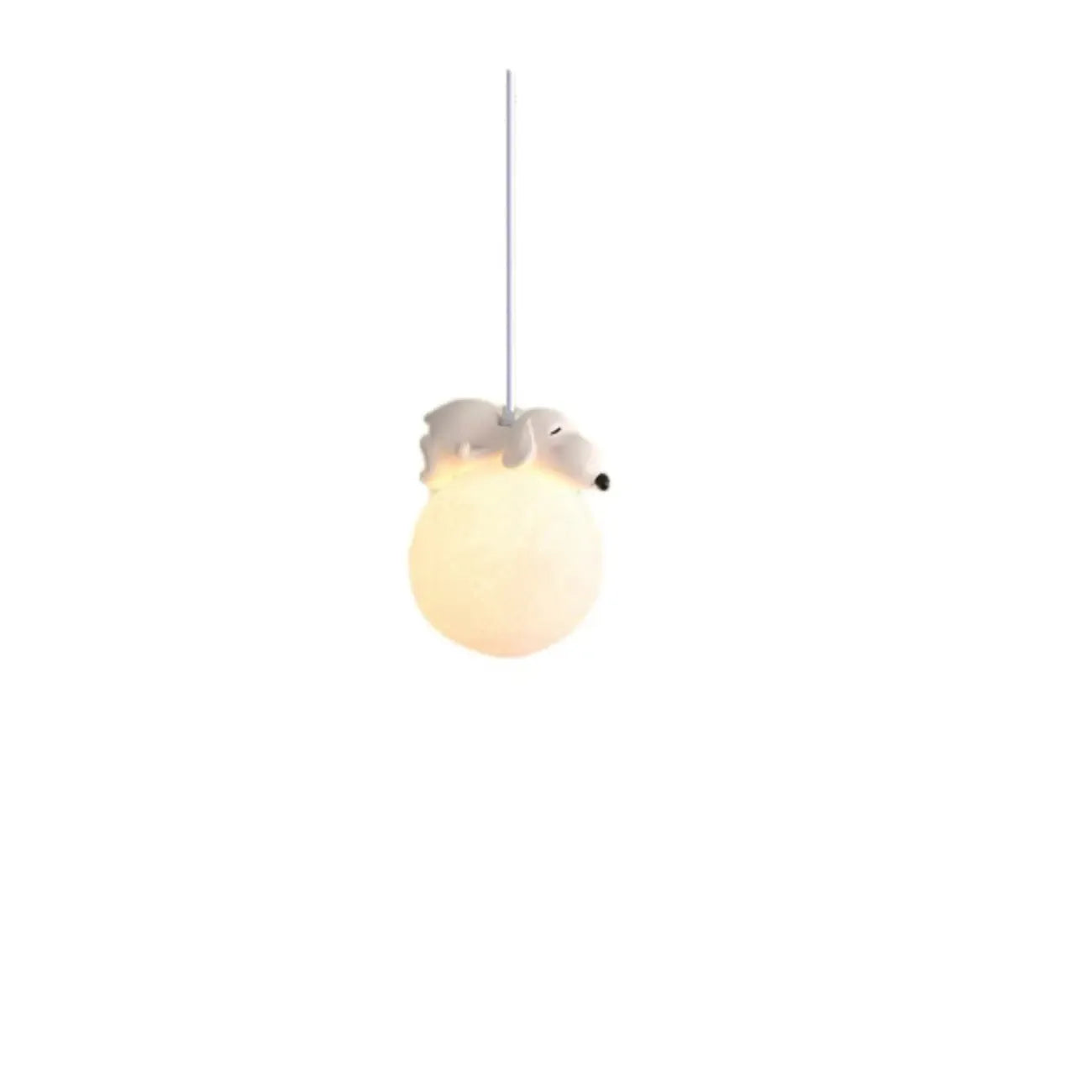 Lampada a sospensione per bambini a forma di coniglio e luna 3D dimmerabile per cameretta