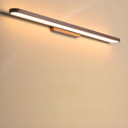 Applique murale LED moderne droite couleur café pour salle de bain, câblée