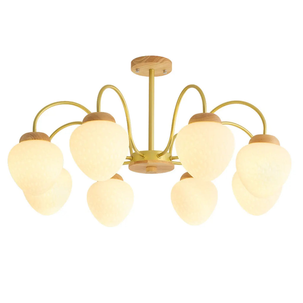 Lampadario a sospensione moderno con globo in vetro a 3/5/8 luci