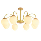 Lampadario a sospensione moderno con globo in vetro a 3/5/8 luci