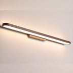 Applique murale LED moderne droite couleur café pour salle de bain, câblée