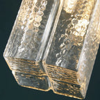 Suspension cubique moderne en verre transparent pour salon
