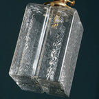 Suspension cubique moderne en verre transparent pour salon