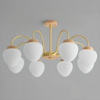 Lampadario a sospensione moderno con globo in vetro a 3/5/8 luci