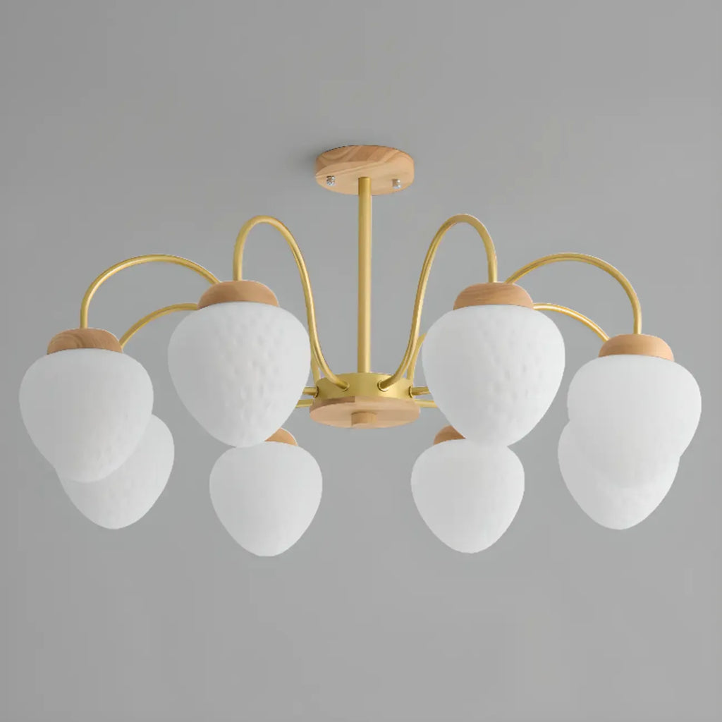 Lampadario a sospensione moderno con globo in vetro a 3/5/8 luci