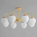 Lampadario a sospensione moderno con globo in vetro a 3/5/8 luci