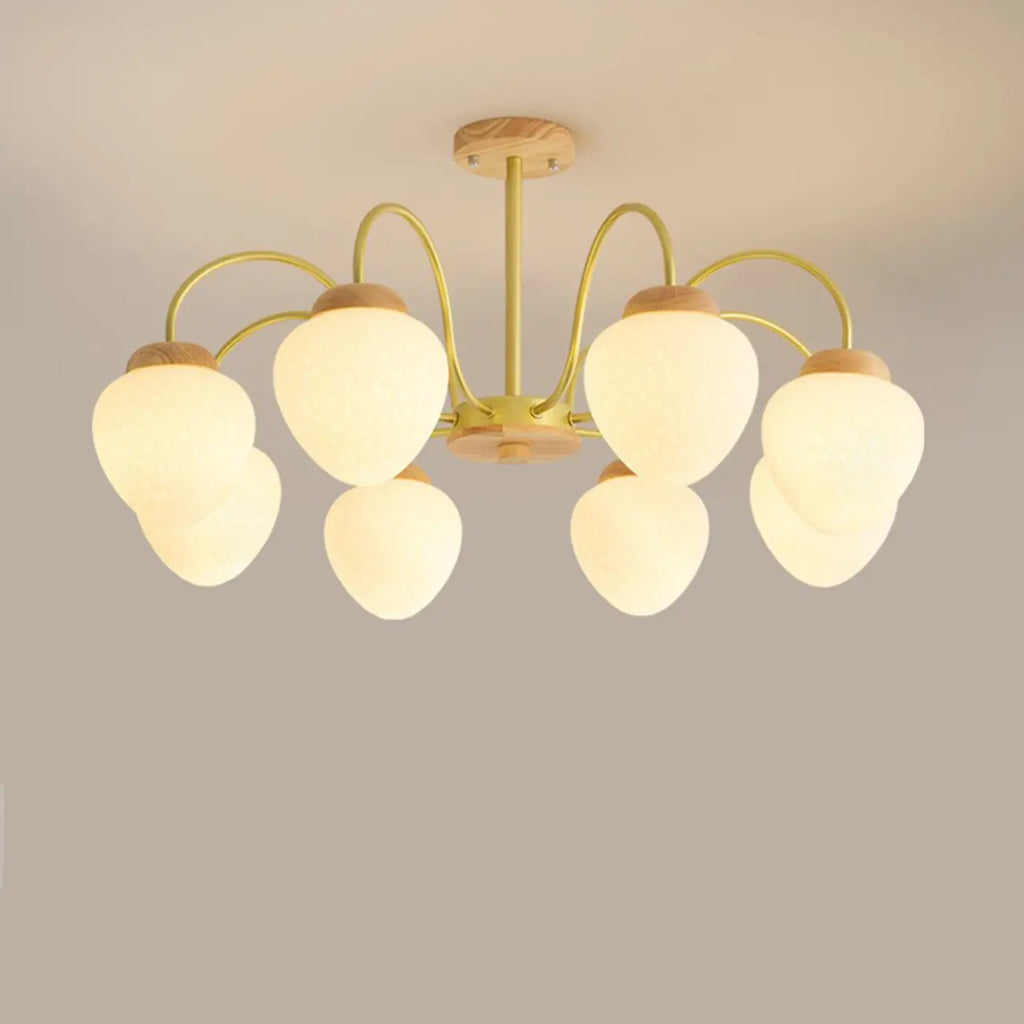 Lampadario a sospensione moderno con globo in vetro a 3/5/8 luci