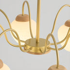 Lampadario a sospensione moderno con globo in vetro a 3/5/8 luci