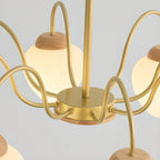 Lampadario a sospensione moderno con globo in vetro a 3/5/8 luci