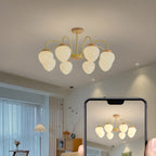 Lampadario a sospensione moderno con globo in vetro a 3/5/8 luci