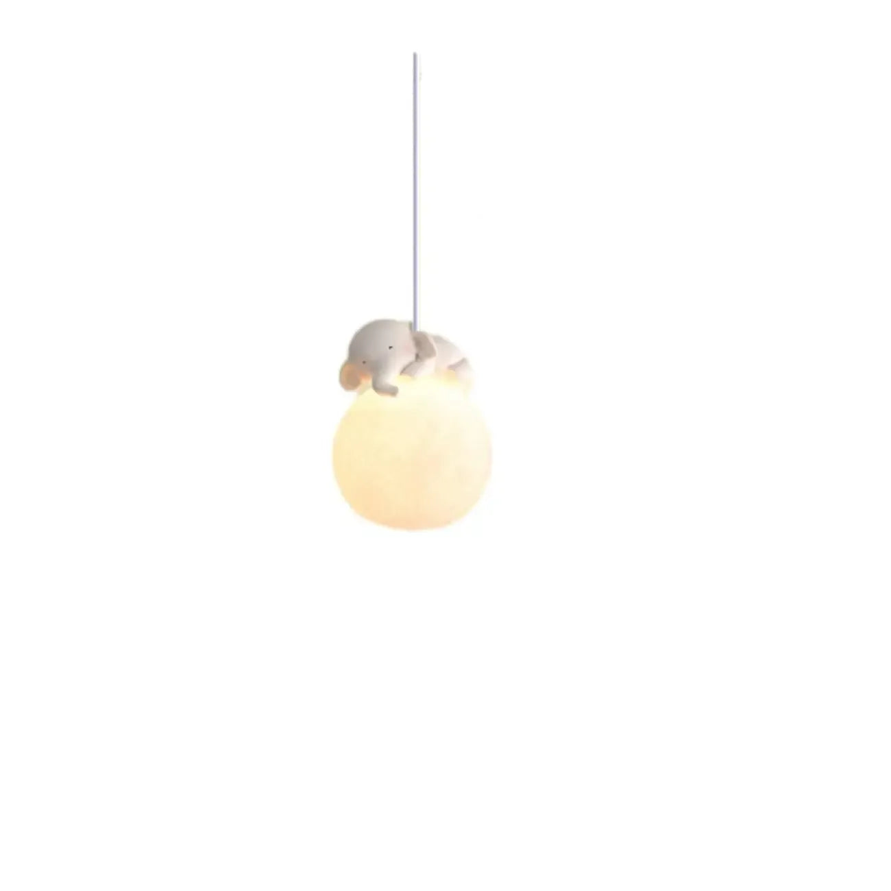 Lampada a sospensione per bambini a forma di coniglio e luna 3D dimmerabile per cameretta