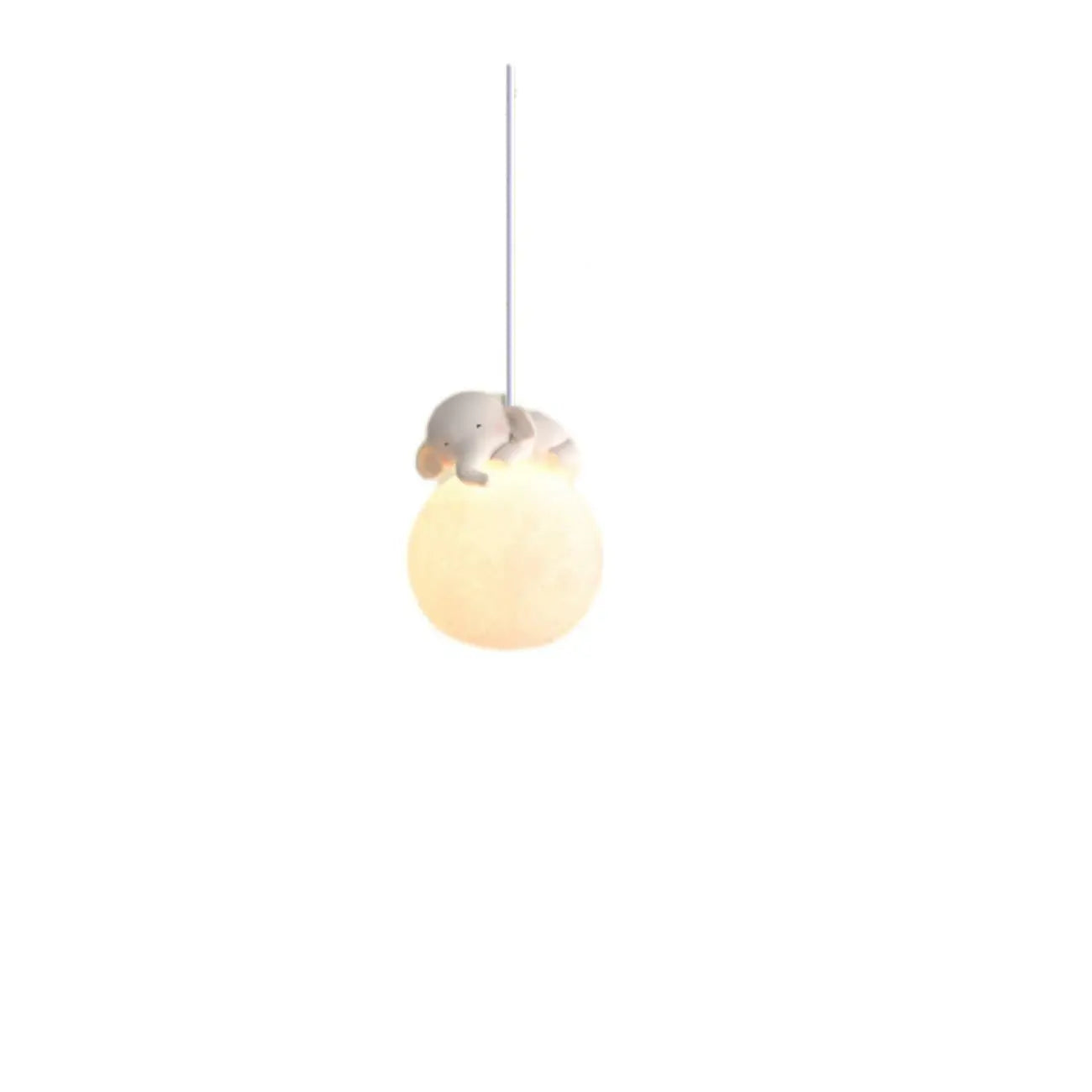Lampada a sospensione per bambini a forma di coniglio e luna 3D dimmerabile per cameretta