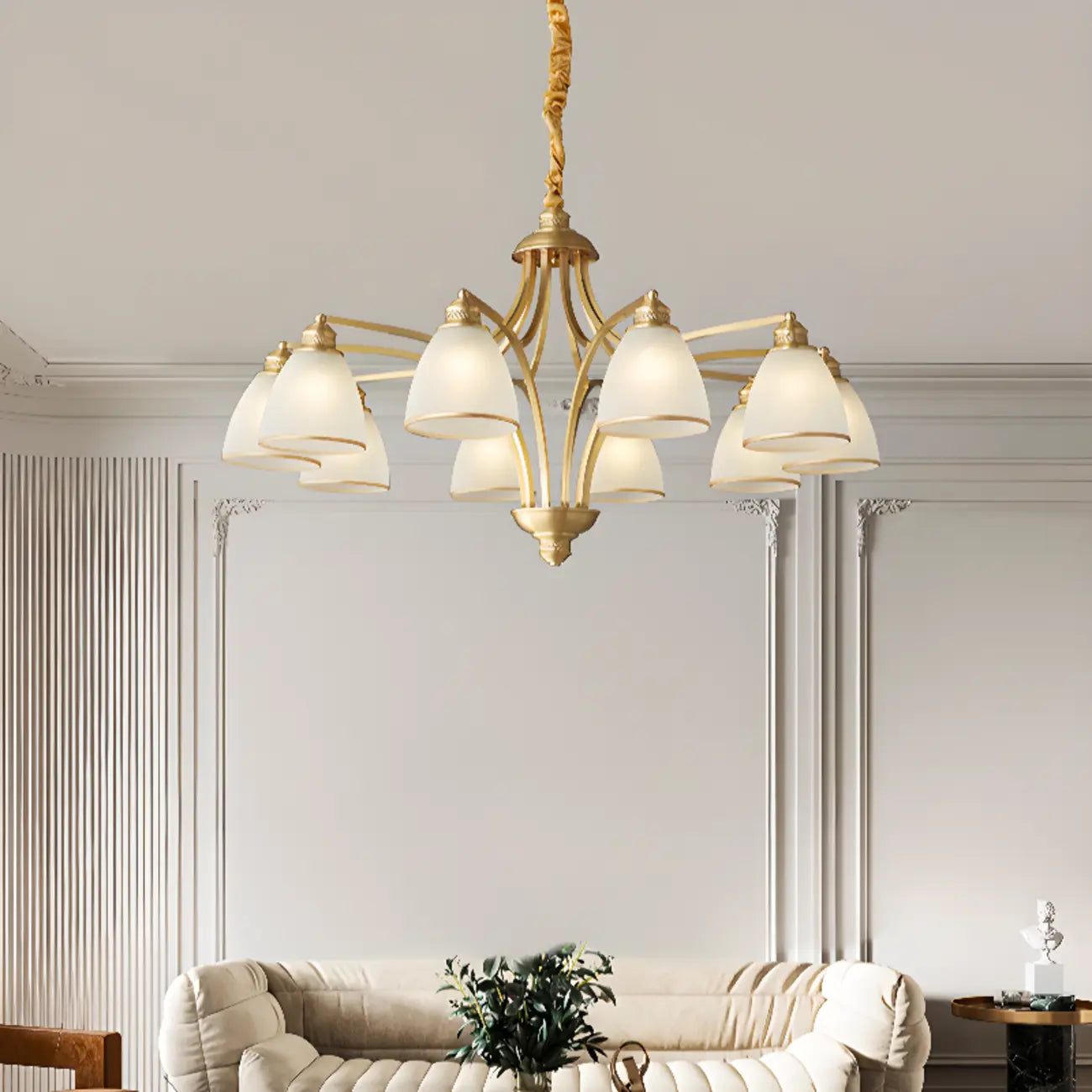 Lustre suspendu moderne et élégant à hauteur réglable