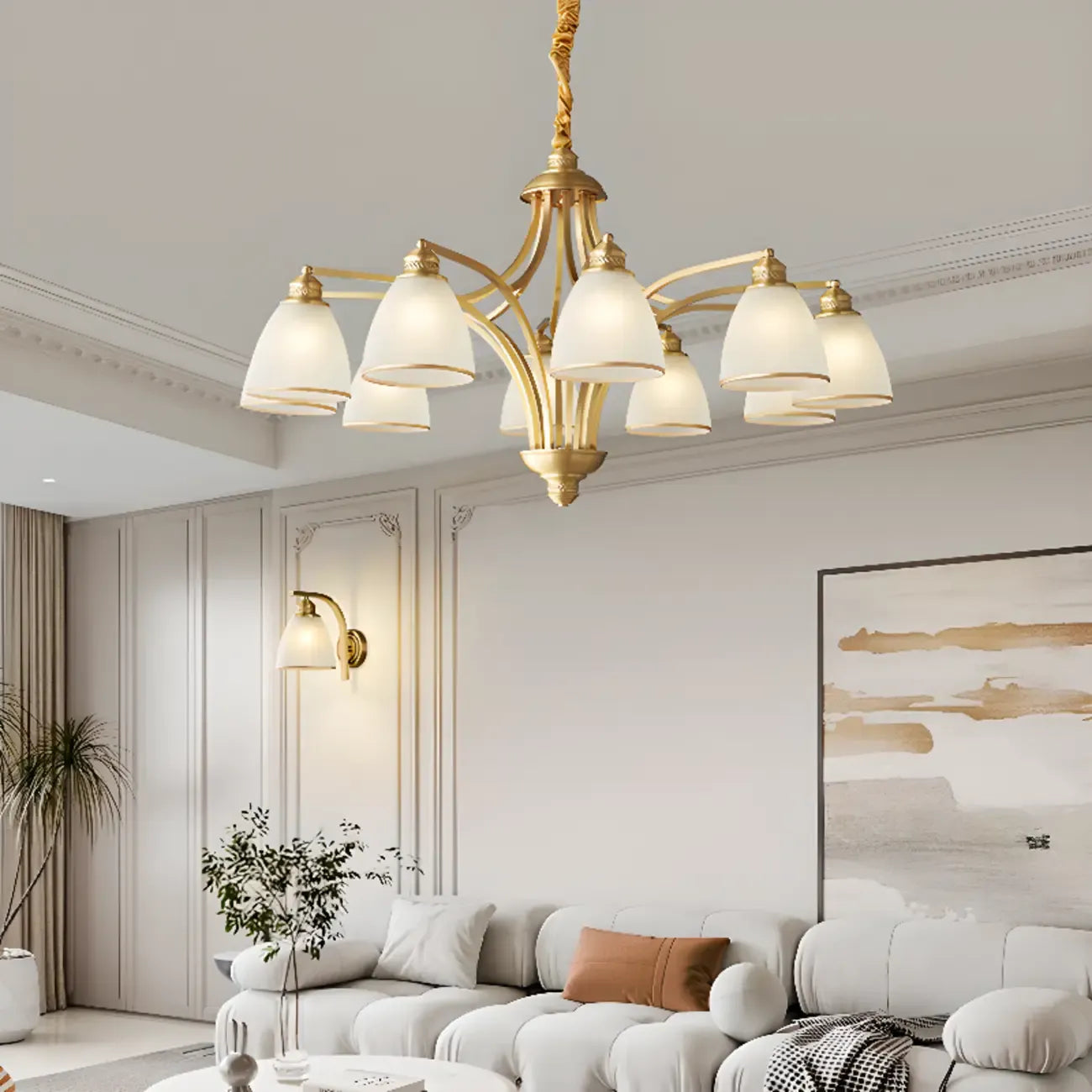 Lustre suspendu moderne et élégant à hauteur réglable
