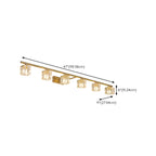 Applique murale moderne dorée pour salle de bain avec abat-jour en cristal transparent