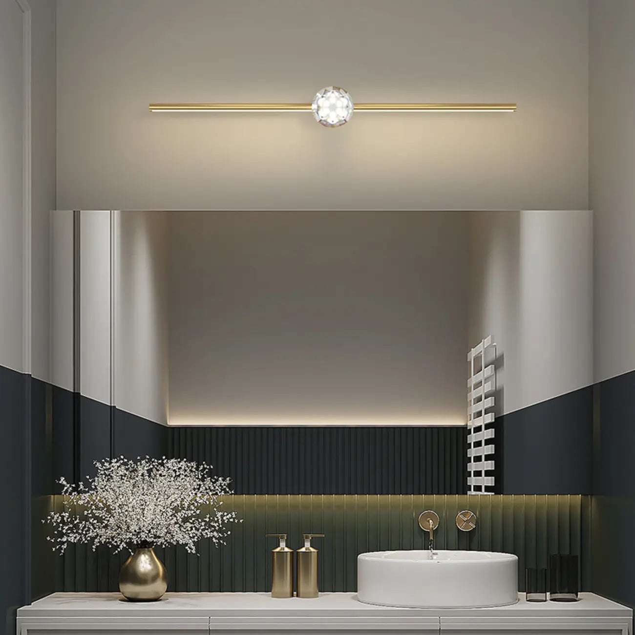 Appliques murales LED pour salle de bain avec 3 modes de couleur