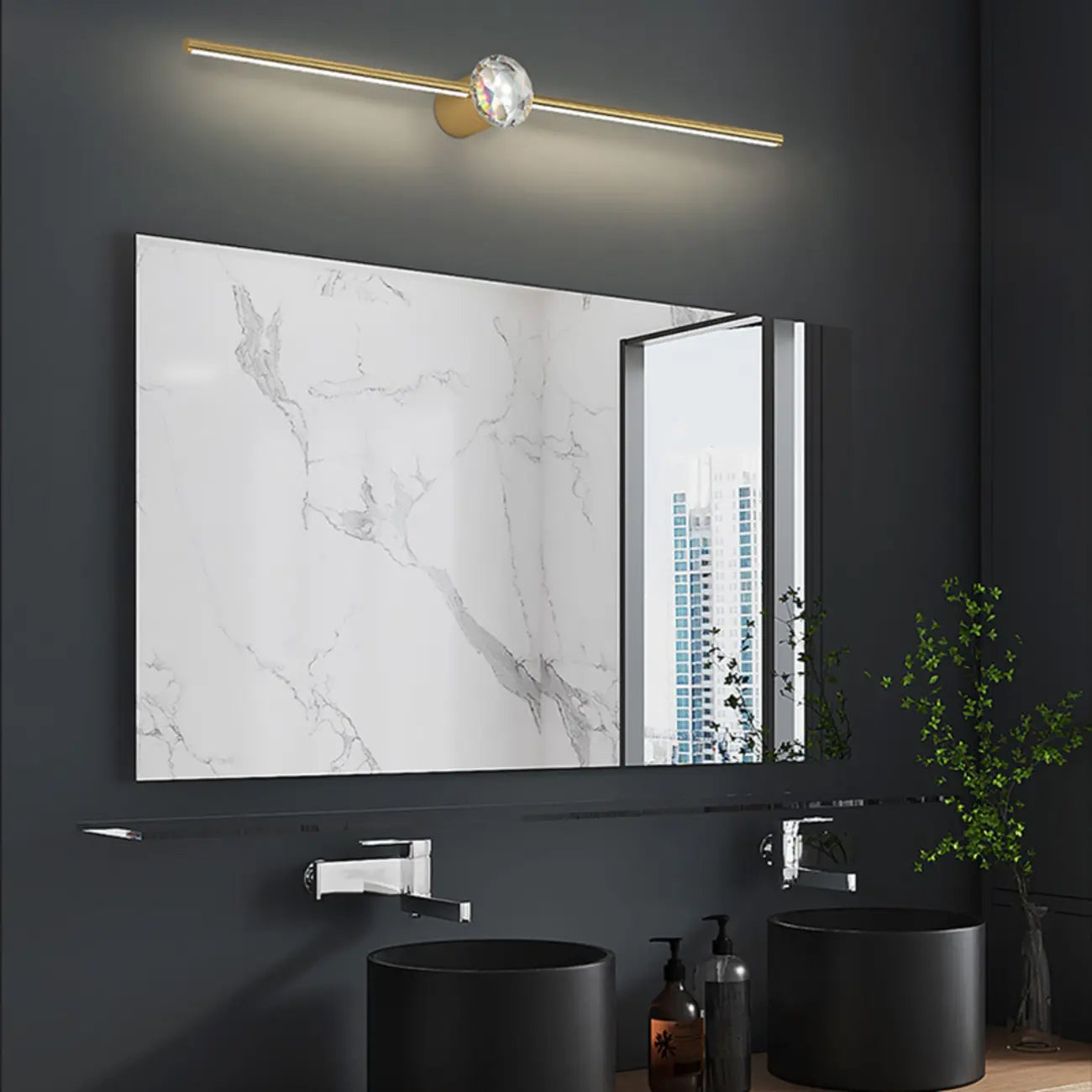 Appliques murales LED pour salle de bain avec 3 modes de couleur