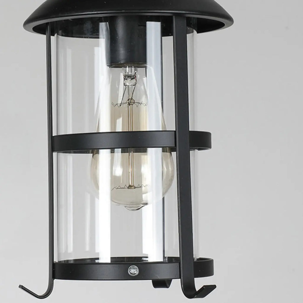 Suspension cylindrique steampunk marron clair pour îlot industriel