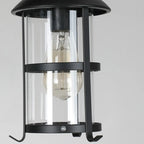 Suspension cylindrique steampunk marron clair pour îlot industriel