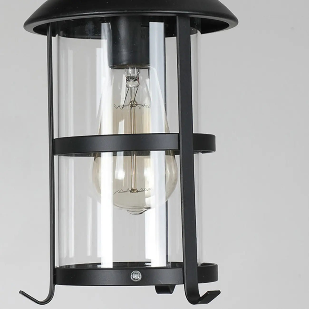 Suspension cylindrique steampunk marron clair pour îlot industriel