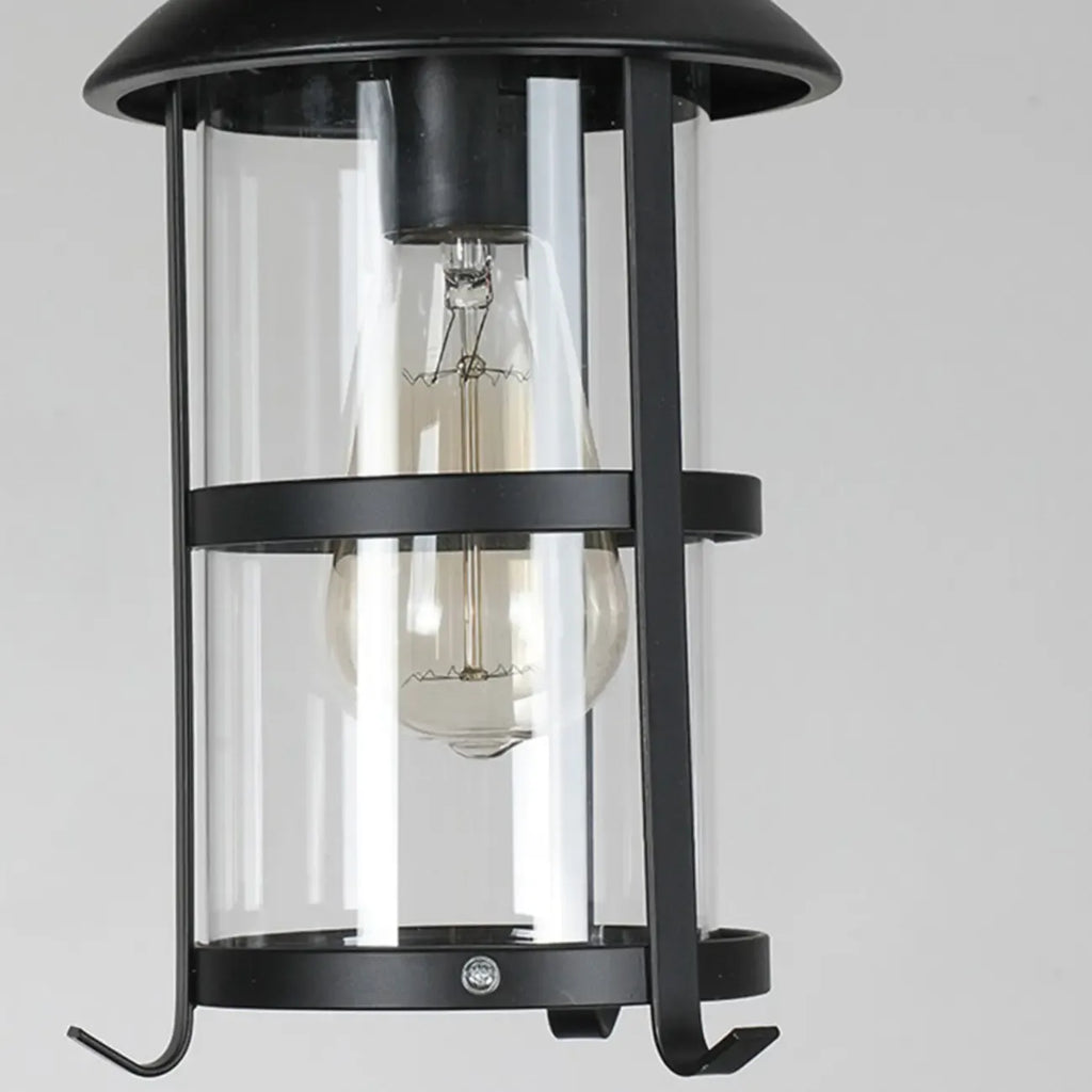 Suspension cylindrique steampunk marron clair pour îlot industriel