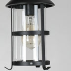 Suspension cylindrique steampunk marron clair pour îlot industriel