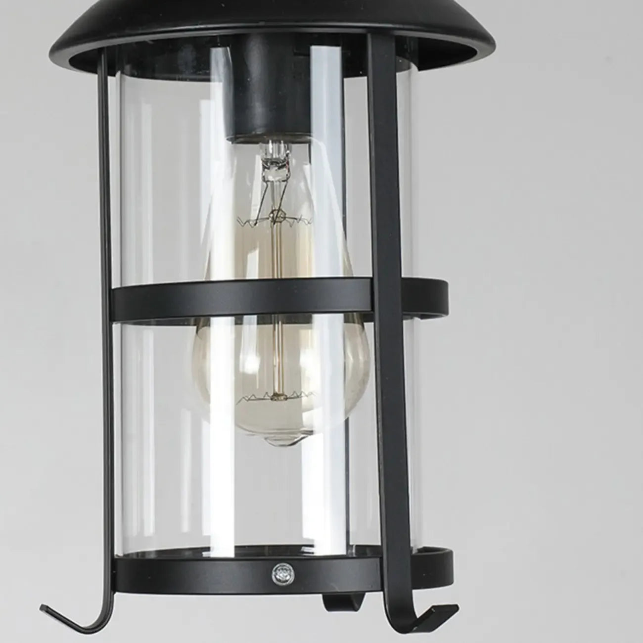Suspension cylindrique steampunk marron clair pour îlot industriel