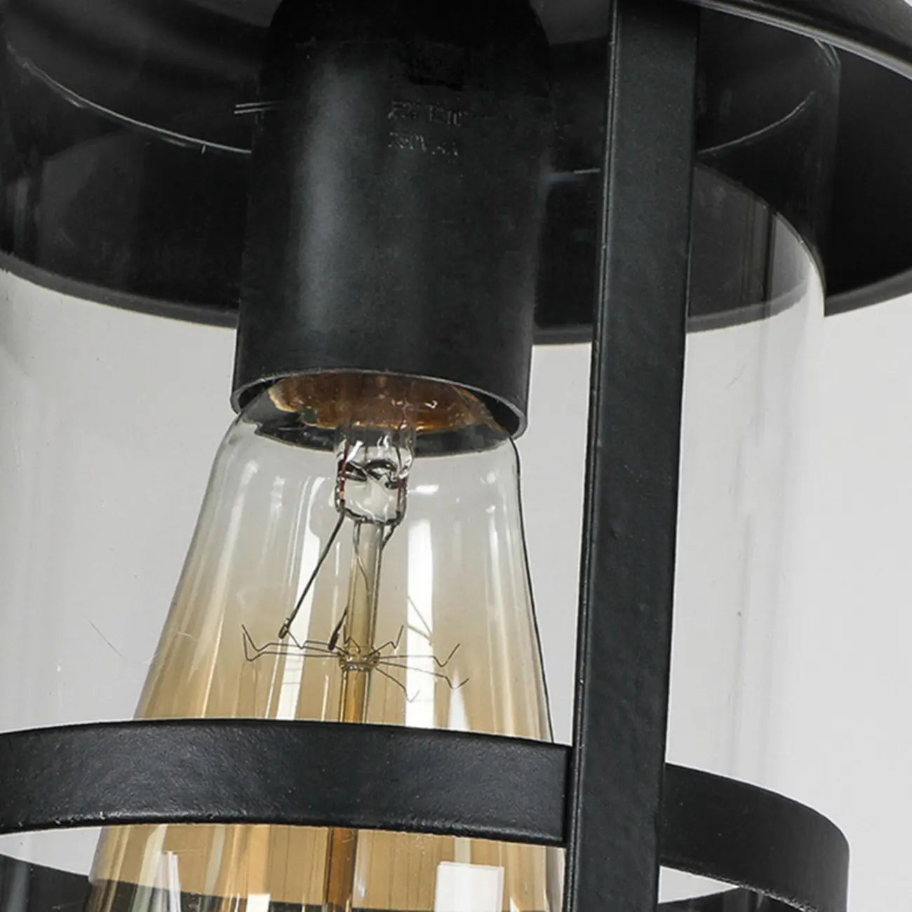 Suspension cylindrique steampunk marron clair pour îlot industriel