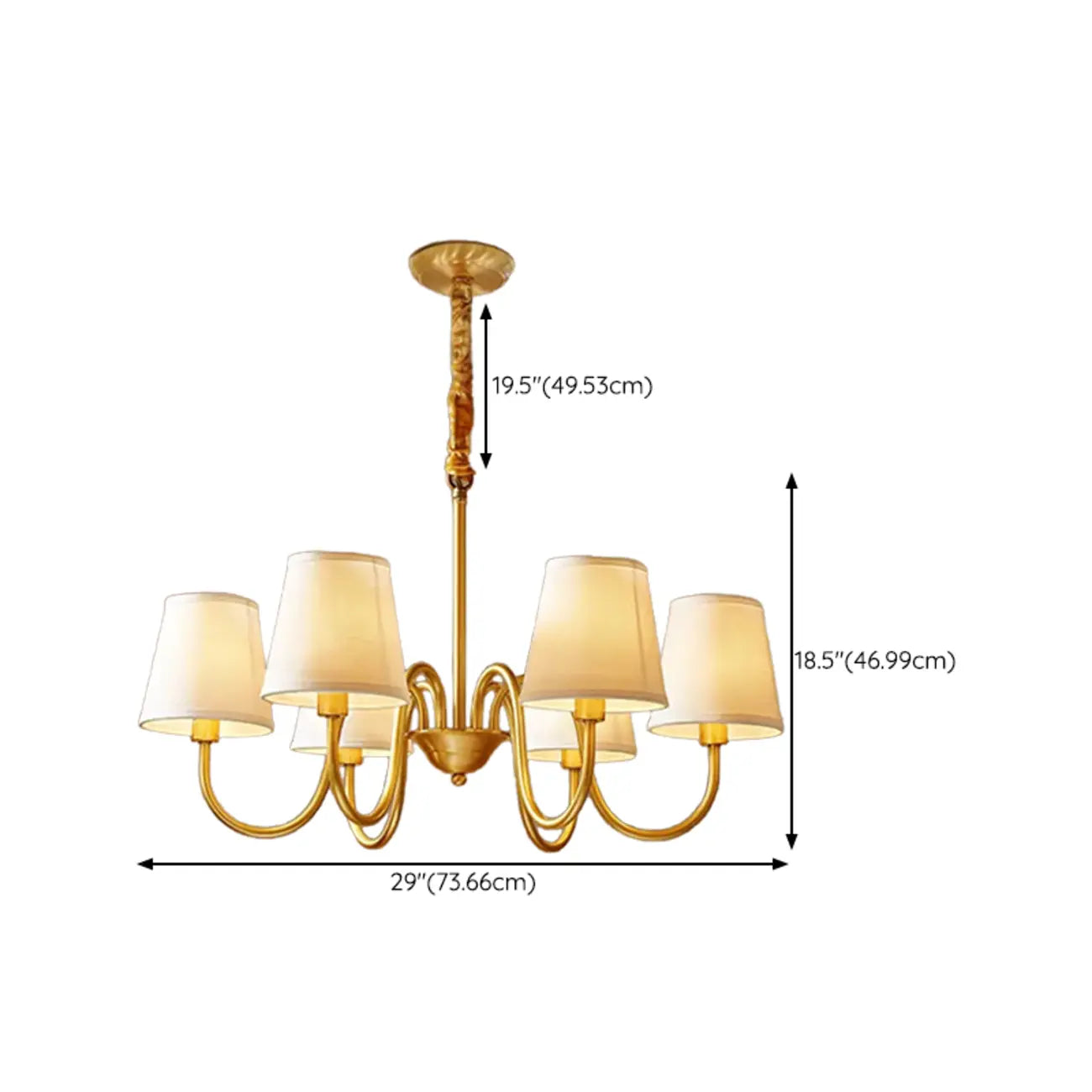 Lustre suspendu moderne et élégant à hauteur réglable
