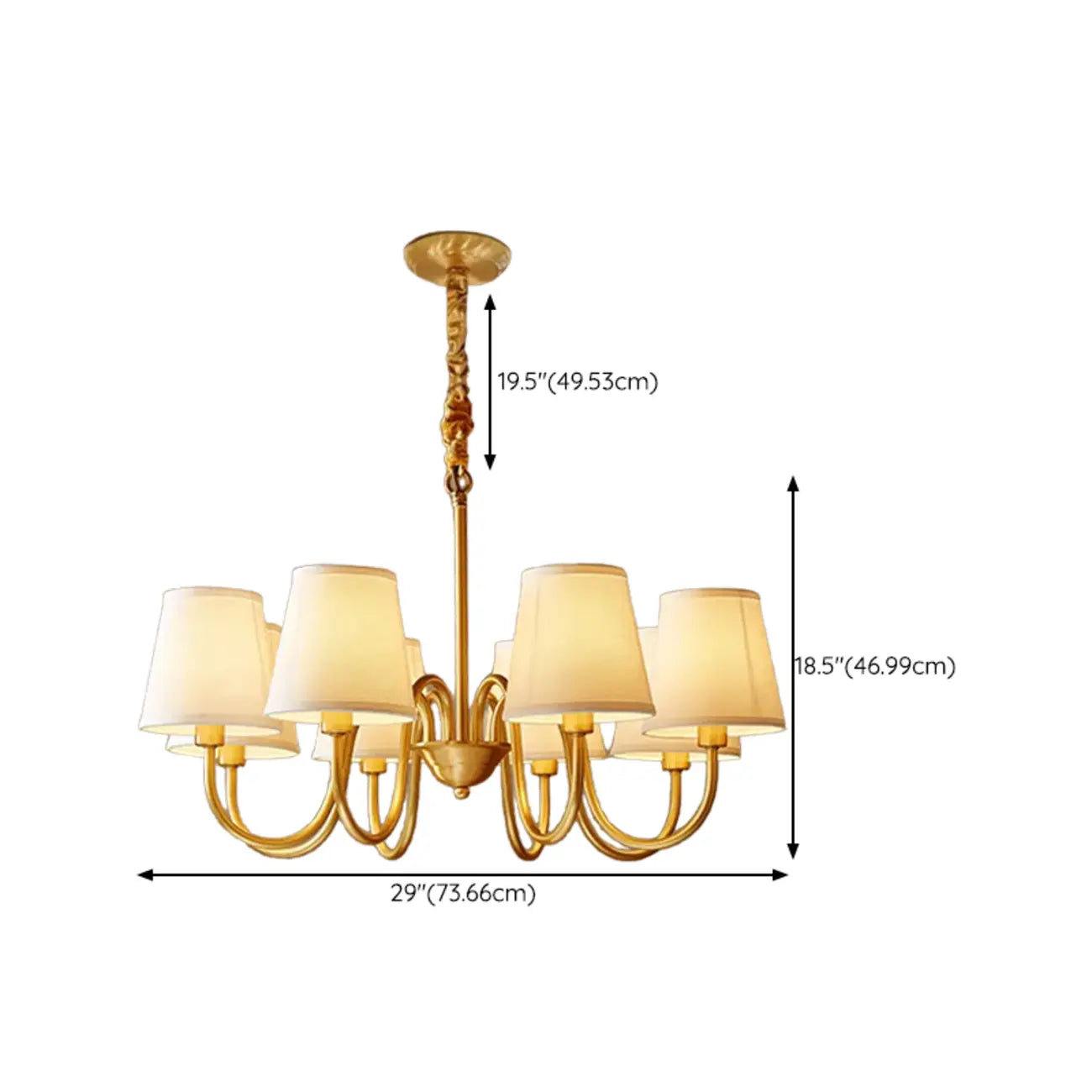 Lustre suspendu moderne et élégant à hauteur réglable