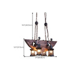 Suspension cylindrique steampunk marron clair pour îlot industriel
