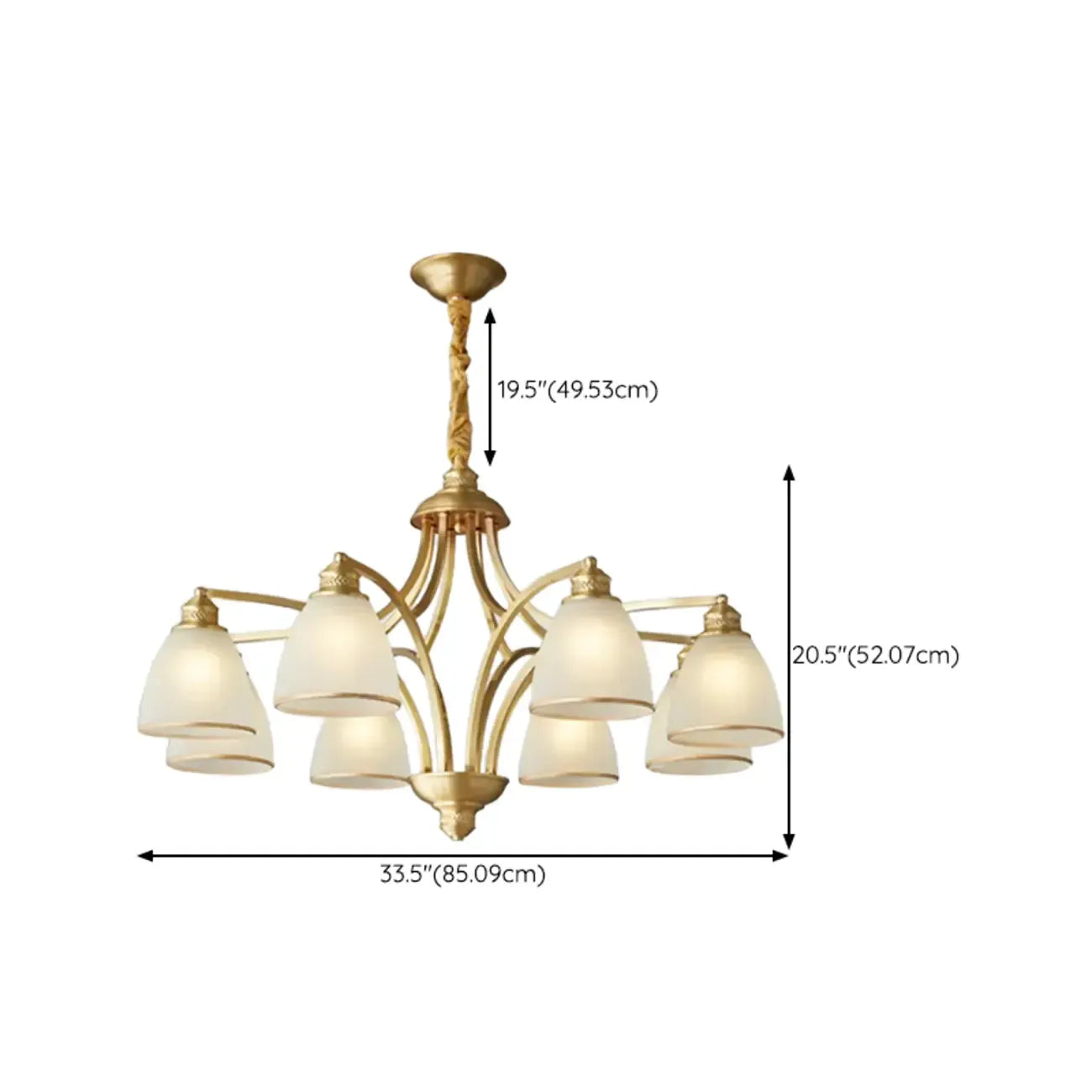 Lustre suspendu moderne et élégant à hauteur réglable