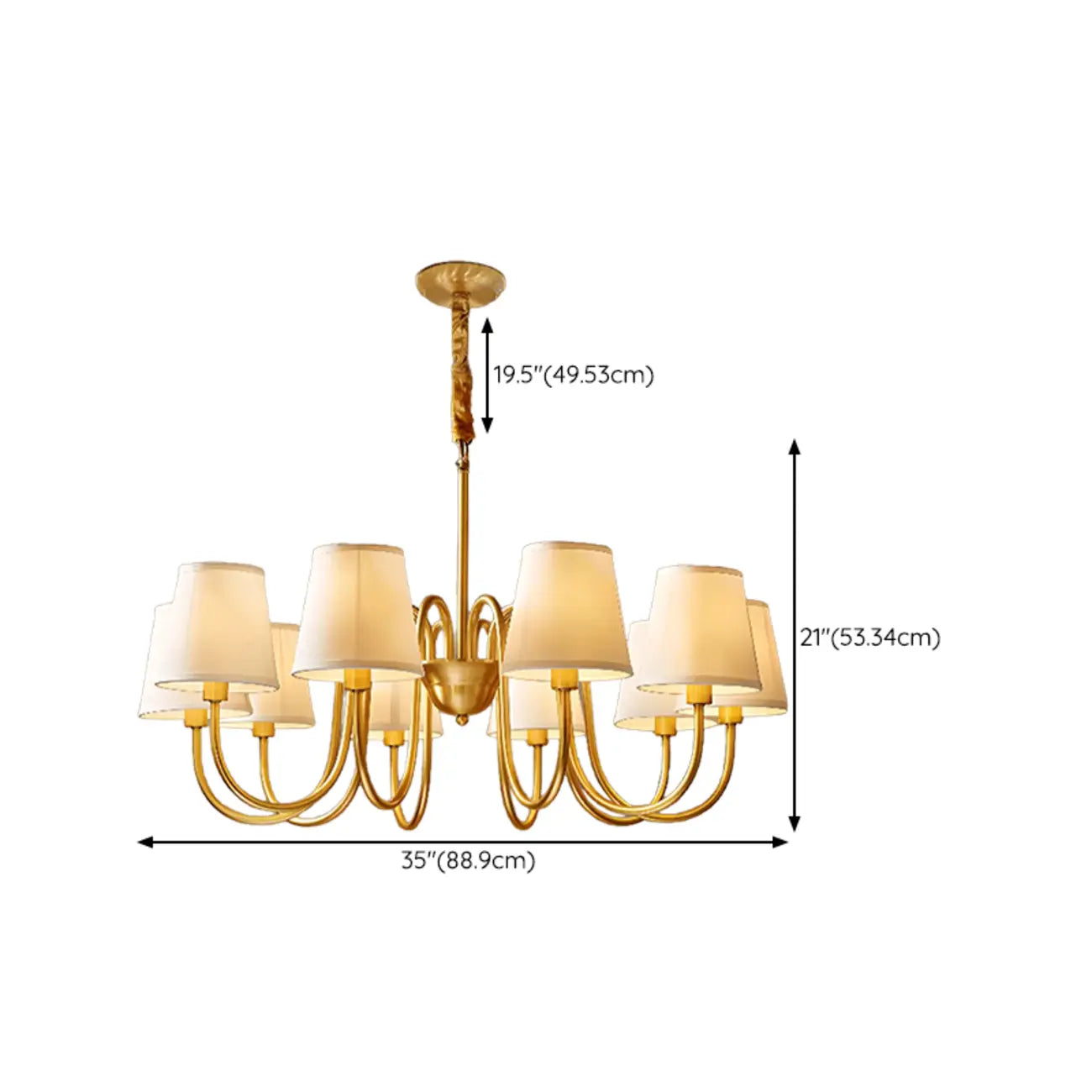 Lustre suspendu moderne et élégant à hauteur réglable