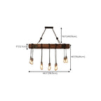 Suspension cylindrique steampunk marron clair pour îlot industriel