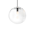 Suspension LED contemporaine en verre transparent en forme de bulle