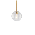 Suspension LED contemporaine en verre transparent en forme de bulle