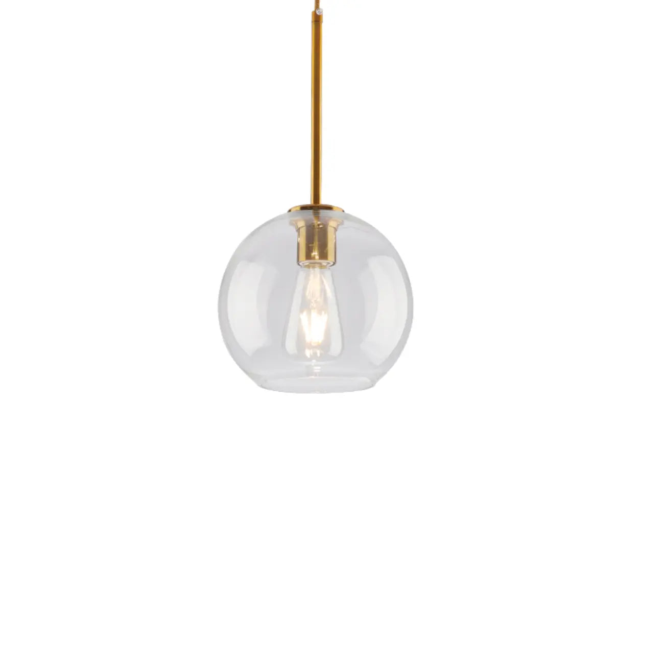 Suspension LED contemporaine en verre transparent en forme de bulle