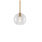 Suspension LED contemporaine en verre transparent en forme de bulle