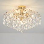 Lustre en cristal à plusieurs lumières en forme de goutte d'eau pour salle à manger