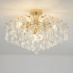 Lustre en cristal à plusieurs lumières en forme de goutte d'eau pour salle à manger