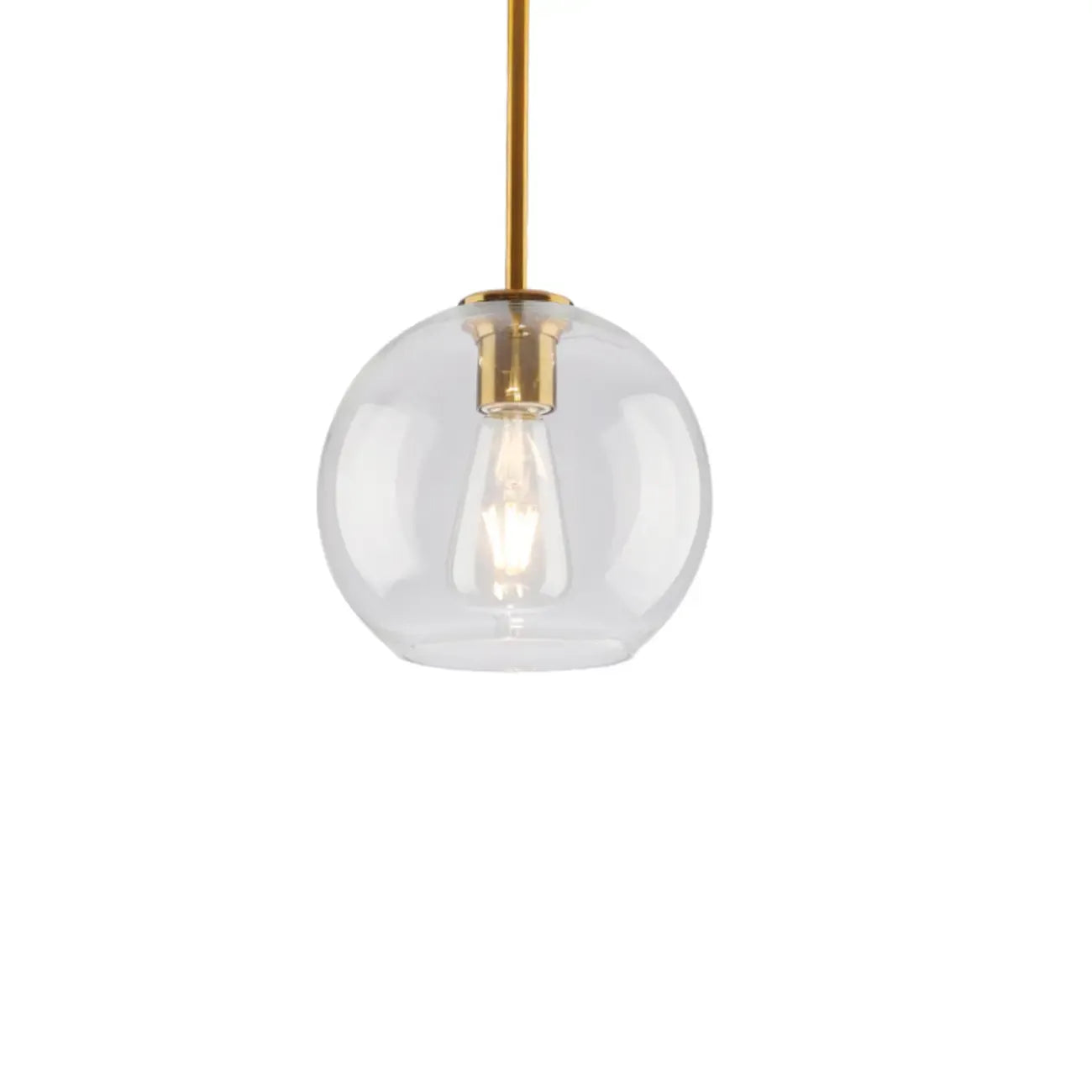 Suspension LED contemporaine en verre transparent en forme de bulle